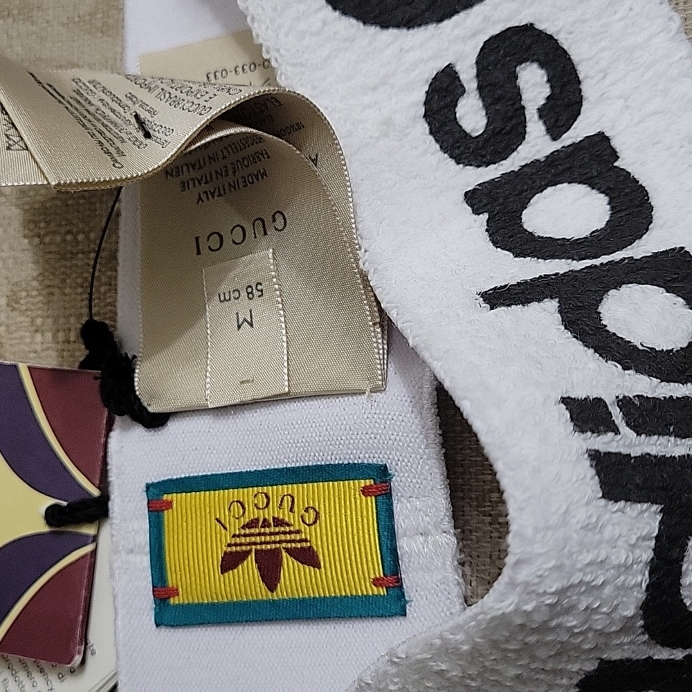 GUCCI ADIDAS COLAB NWT M WHITE HEADBAND